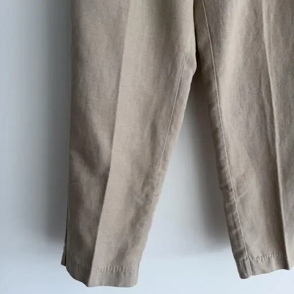 Polo Ralph Lauren Pants Mens 36x32 Khaki Tan Chino Linen Twill Made in USA